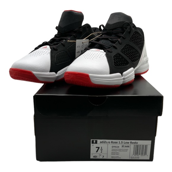 Adidas ADIZERO D Rose 1.5 Restomod Shoes Black Vivid Red New 7.5 New In Box main image 8